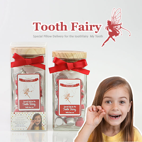 Tooth Fairy Box Bottle Type RED-Infant tooth storage