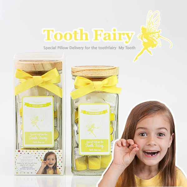 Tooth Fairy Box Bottle Type YELLOW-Infant tooth storage