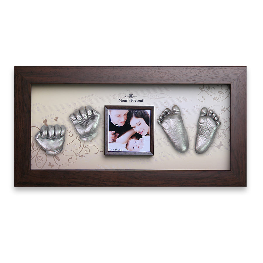 Momspresent Baby Hands and Foot 3D Casting Print DIY Kit with Walnut Frame3-piano concerto