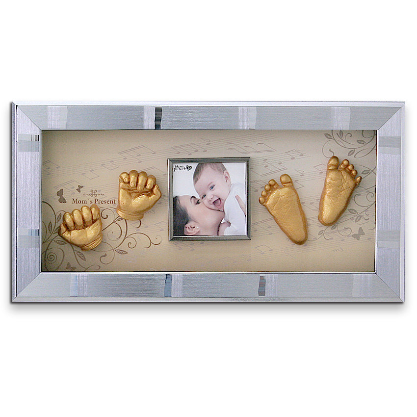 Baby Hand Foot Mold Print Photo Frame DIY 3D Plaster Casting Kit