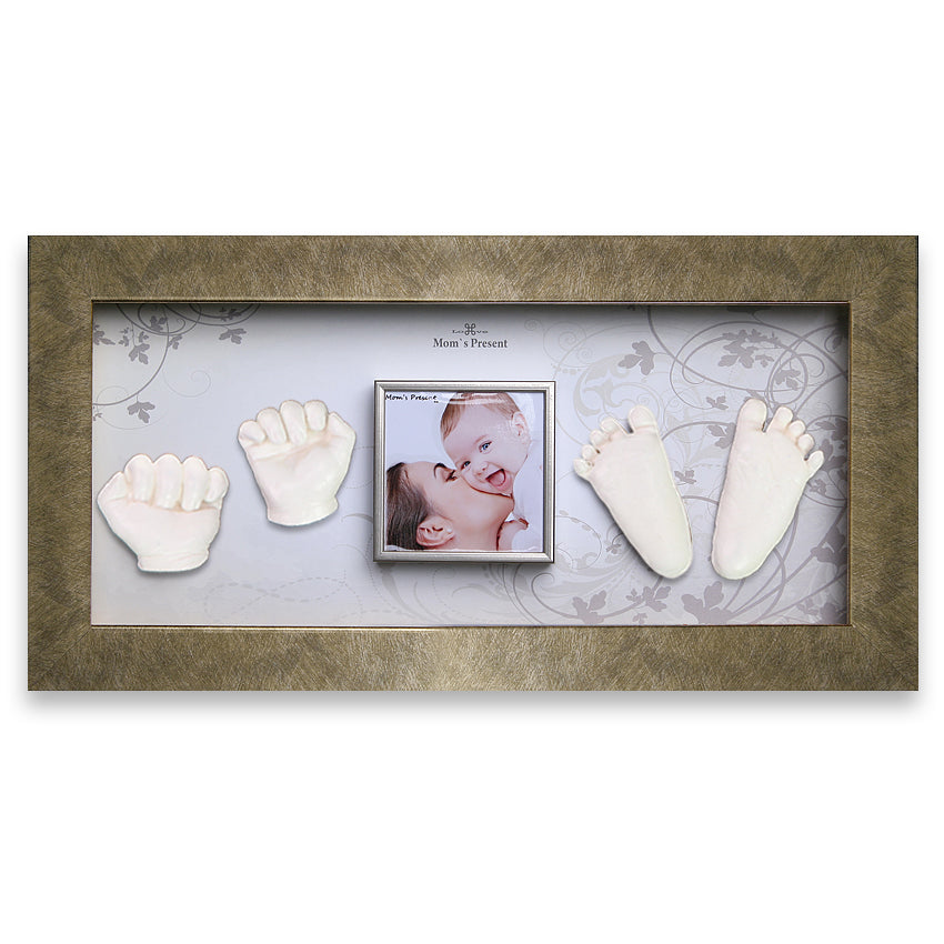Momspresent 赤ちゃんの手と足 3D キャスティング プリント DIY キット ゴールド フレーム付き6.秋の味覚