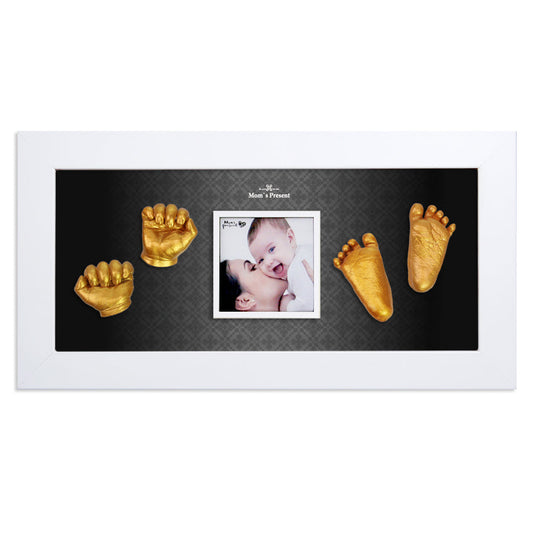 Momspresent 赤ちゃんの手と足 3D キャスティング プリント DIY キット ホワイト フレーム付き 10-At-the-Modern-