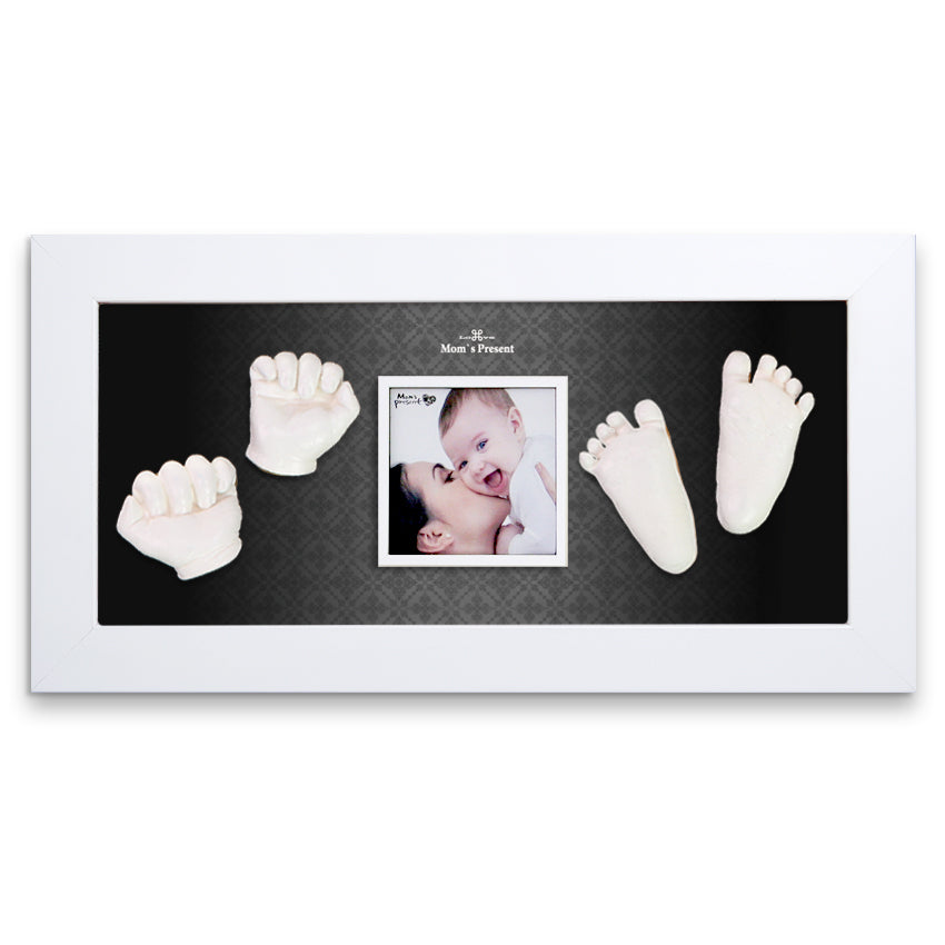 Momspresent 赤ちゃんの手と足 3D キャスティング プリント DIY キット ホワイト フレーム付き 10-At-the-Modern-